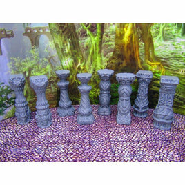 8pc Decorative Palace Pillar Support Columns Scenery Scatter Terrain Props