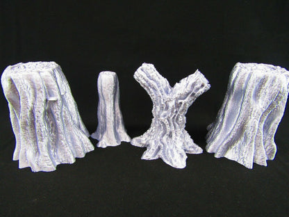 4pc Dead Forest Woods Trees & Stumps Scatter Terrain Scenery 3D Printed Mini