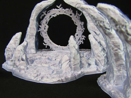 Portal & Rocky Spikes Scatter Terrain Scenery 3D Printed Mini Miniature Model