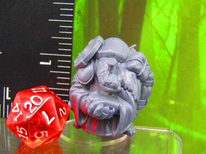 Tortle Merchant and Packdog Pet Companion Mini Miniature Figure 3D Printed Model