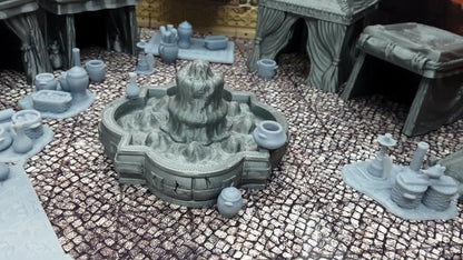32 Piece Large Street Market Bazaar Set Scatter Terrain Tabletop Gaming Scenery