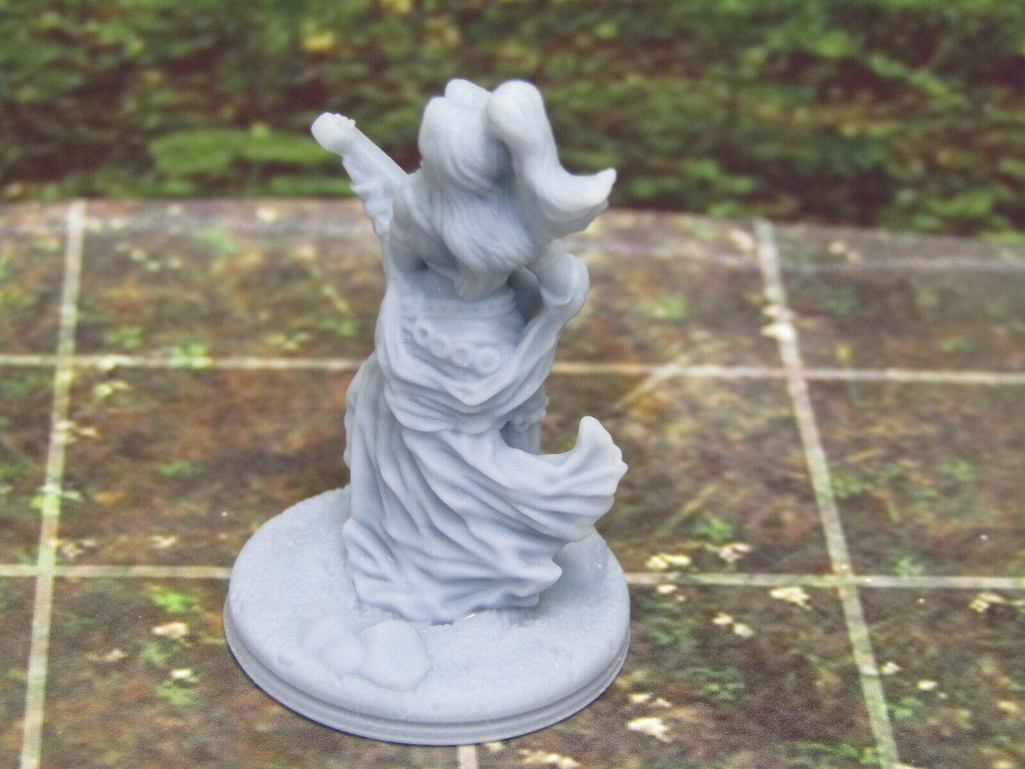Singing Dancing Woman Bard W/ Guitar Mini Miniature Figure 3D Printed Model