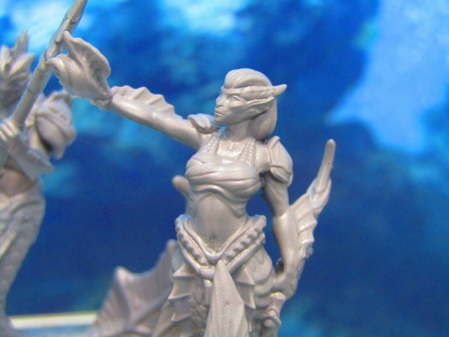 5pc Merfolk Mermaid Merman Set Mini Miniature Figure 3D Printed Model 28/32mm