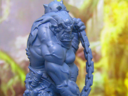 Troll Swinging Ball/Chain Mini Miniature Figure 3D Printed Model 28/32mm Scale
