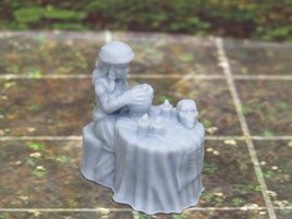 Gypsy Fortune Teller Mini Miniatures 3D Printed Model 28/32mm Scale RPG
