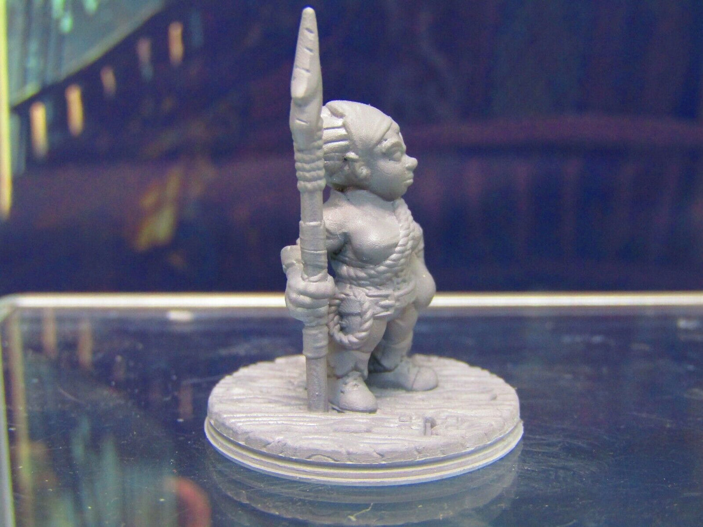 Gnome Female Sailor W/Spear Mini Miniature Figure 3D Printed Model 28/32mm Scale