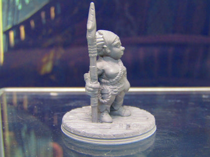 Gnome Female Sailor W/Spear Mini Miniature Figure 3D Printed Model 28/32mm Scale