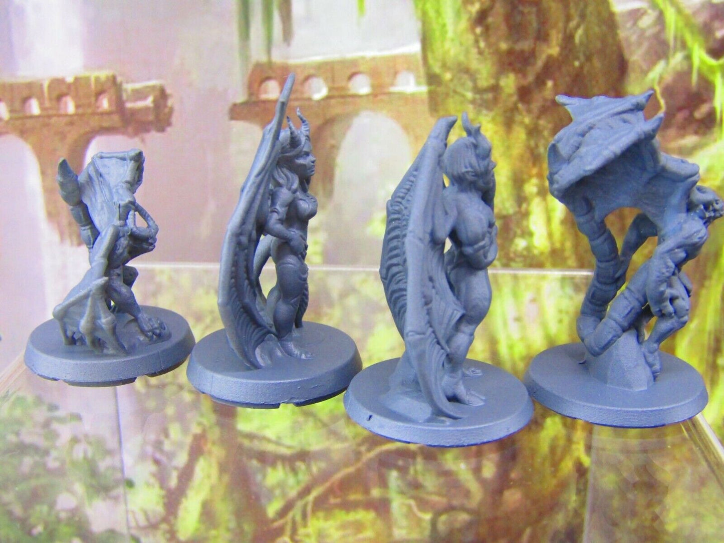 4pc Incubus, Succubus and Imps Demon Set Mini Miniatures 3D Printed Resin Model
