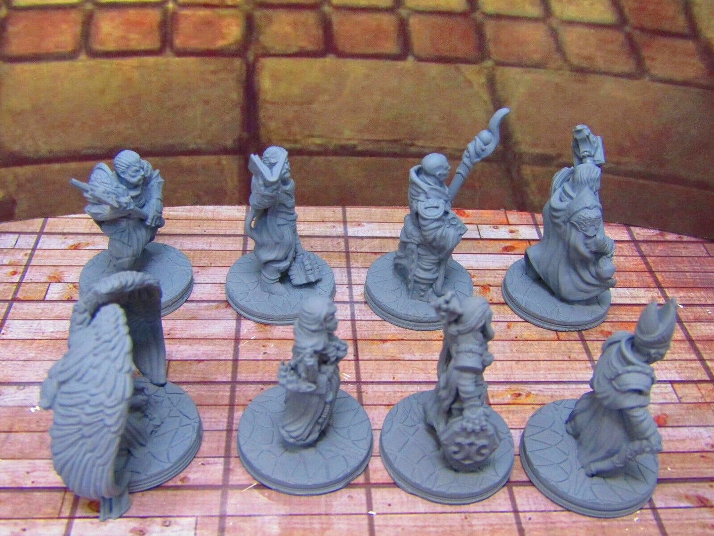 8pc Holy Order of Ash Paladin Religious Set Mini Miniature 3D Printed Model