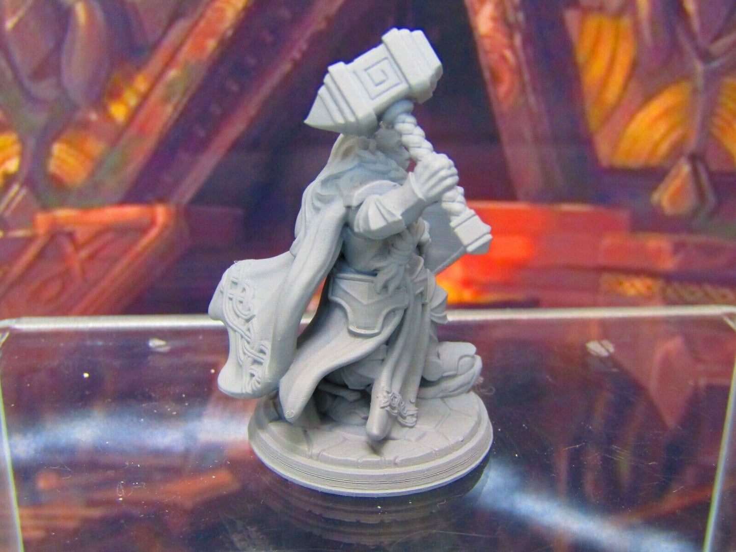 Dwarven Female Warrior Adventurer Mini Miniatures 3D Printed Model 28/32mm