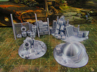 
              4pc Sci Fi Junkyard Scrap Pile Set Scatter Terrain Scenery Wasteland Apocalypse
            
