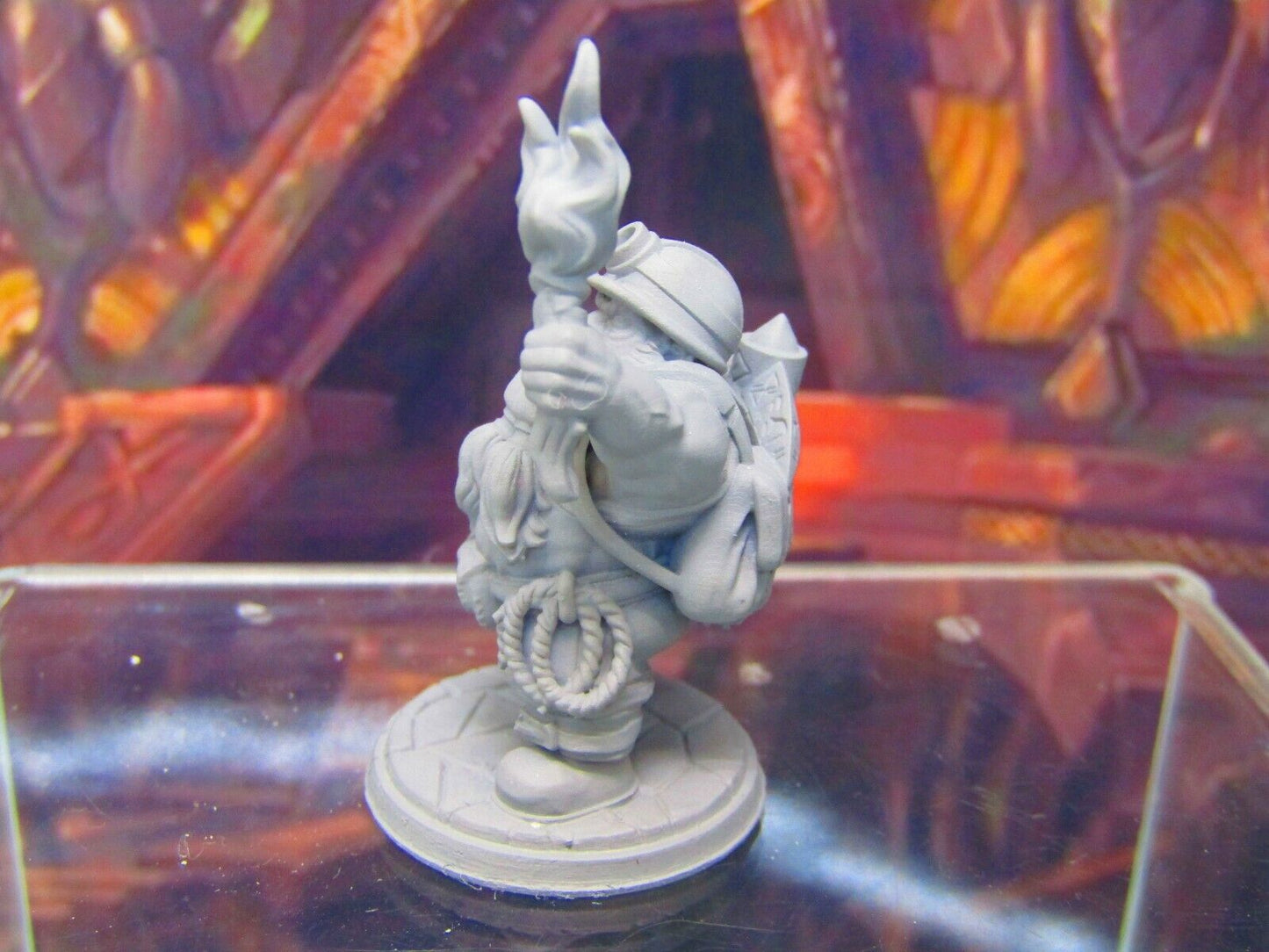 Dwarven Miner Dwarf Explorer Adventurer Mini Miniatures 3D Printed Model 28/32mm