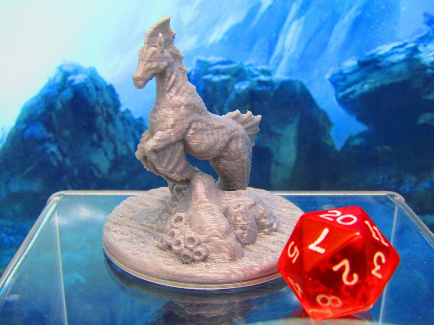 Hippocampus Sea Horse Monster Mini Miniature 3D Printed Figure Model 28/32mm