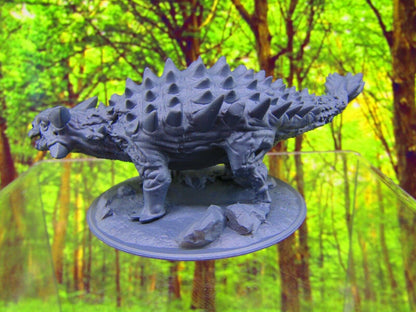 Battle Damaged Ankylosaurus Dinosaur Mini Miniature 3D Printed Model 28/32mm