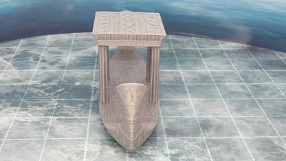 Egyptian Barge Ship Boat Scatter Terrain Tabletop Scenery Gaming Mini Miniature