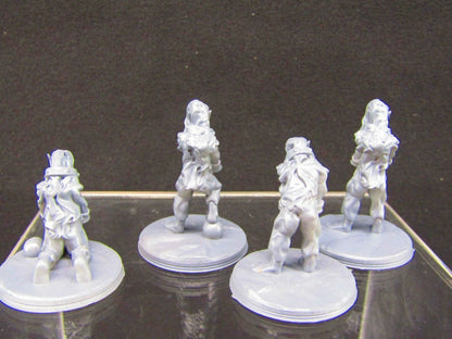 Imprisoned Elf Slaves Mini Miniature Figure 3D Printed Model 28/32mm Scale