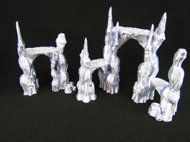 2pc Jagged Stone Perches / Walkways / Sniper Points Scatter Terrain Scenery