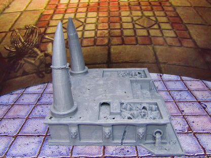 Cultists Sacrificial Torture Altar Stage w/ Bone & Blood Scenery Scatter Terrain