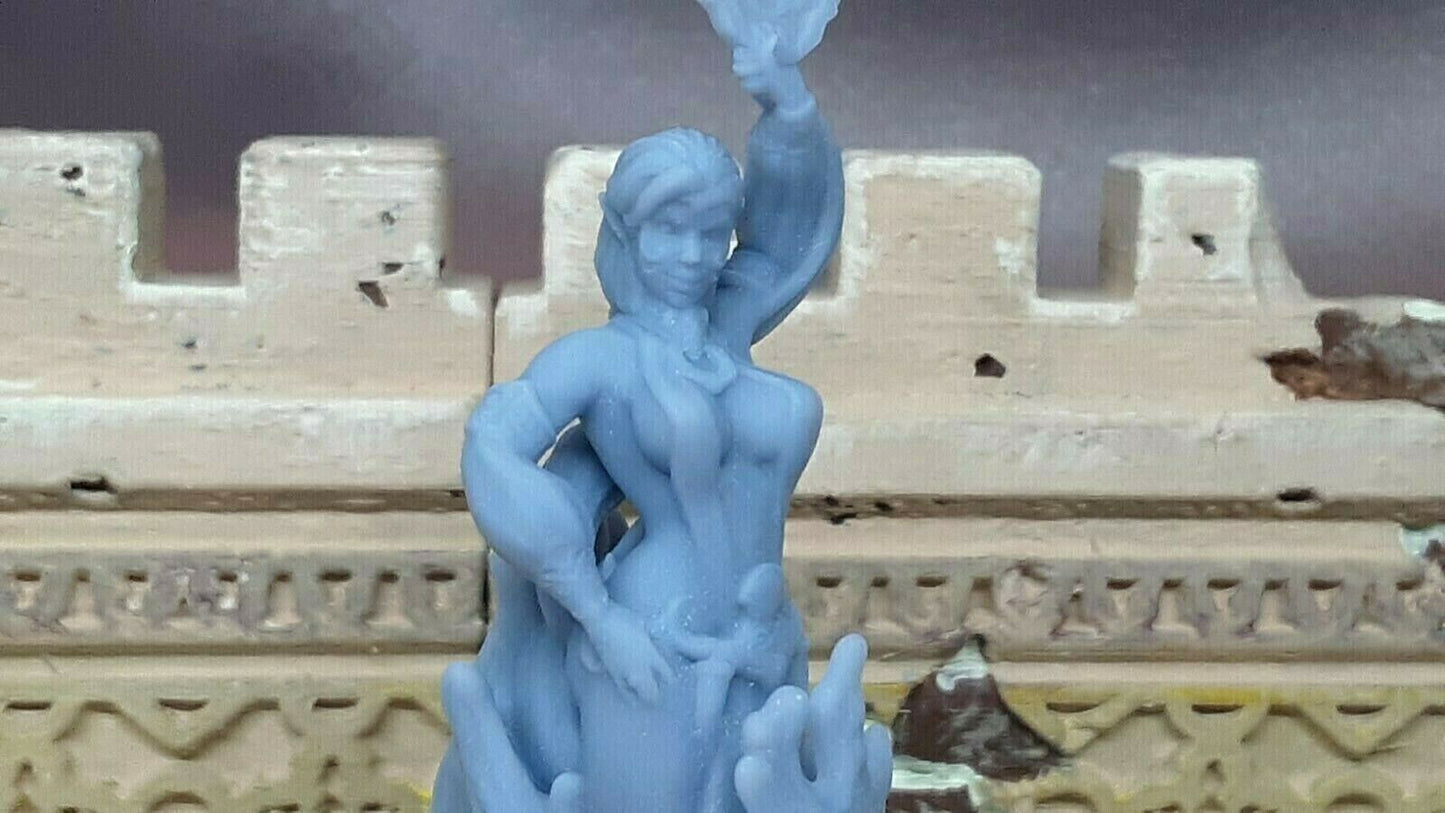Water Genie Djinn W/ Lamp Mini Miniatures Figure Tabletop Game 3D Printed Resin