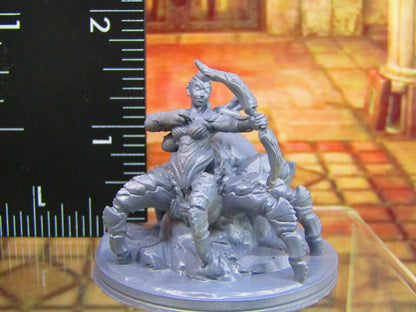 Dark Elf Arachnid Spider Archer Female Bowman Mini Miniature Figure 3D Printed