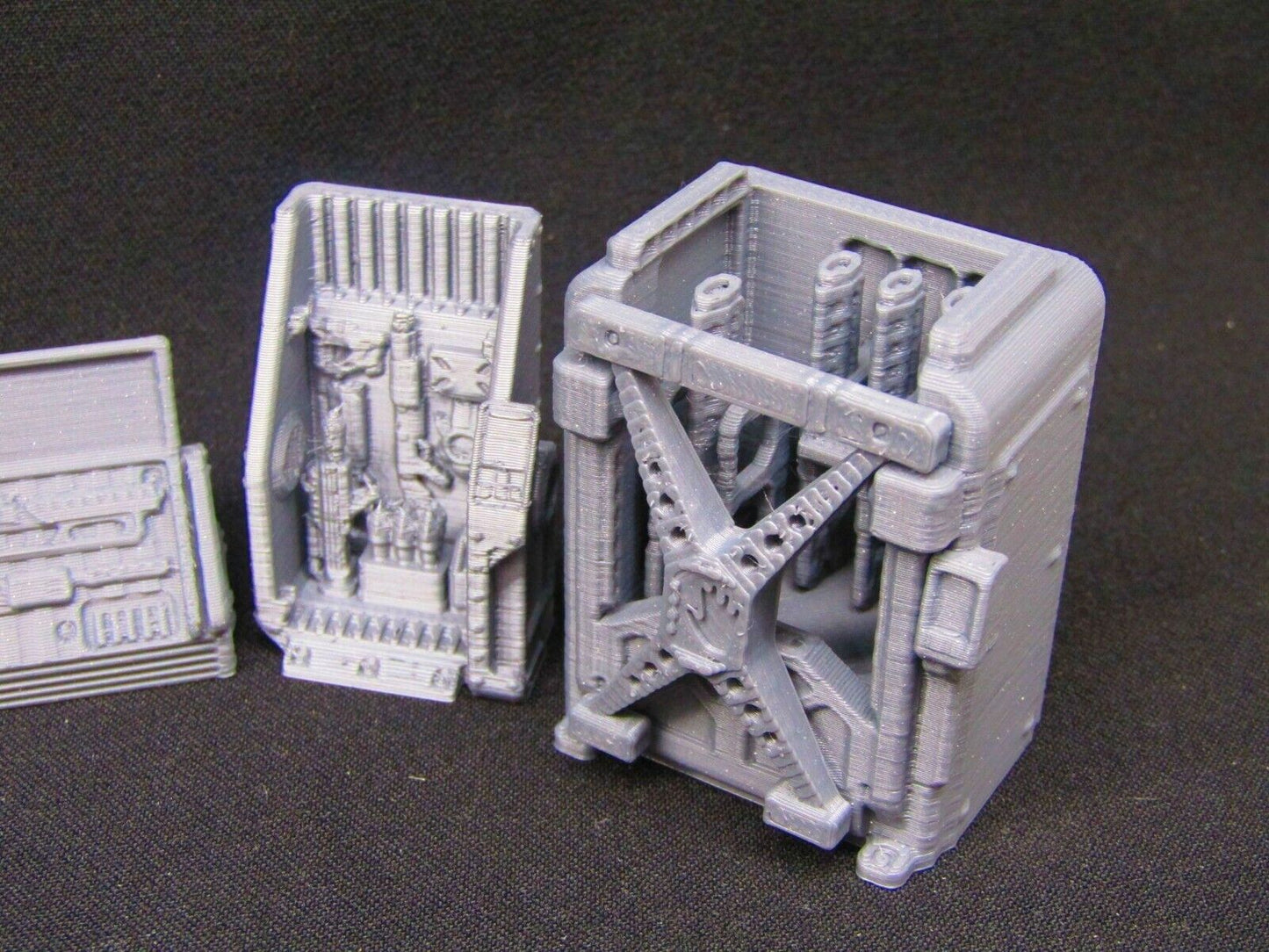 7pc Weapons Arms Dealer & Racks Armory Miniatures 3D Printed Model 28/32mm Scale