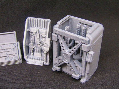 7pc Weapons Arms Dealer & Racks Armory Miniatures 3D Printed Model 28/32mm Scale
