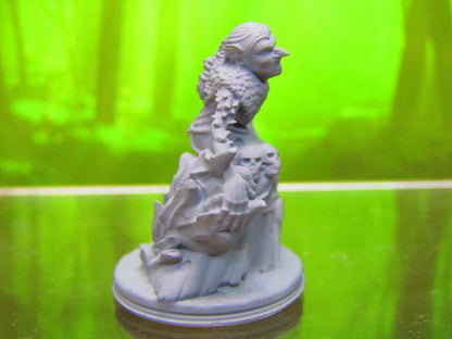 Evil Witch Sorceress Female Wizard Enchantress Mini Miniature 3D Printed Model