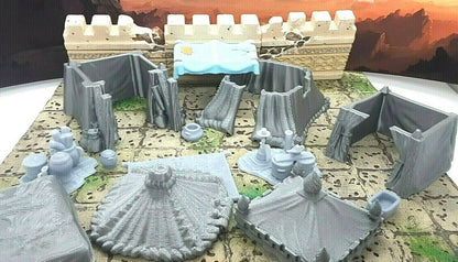 15 Piece Market Bazaar Set Scatter Terrain Tabletop Scenery Dungeons & Dragons