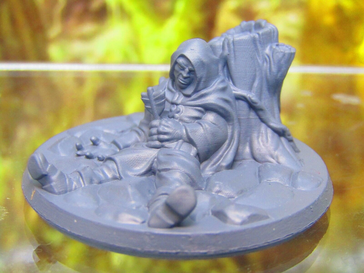 Dead Adventurer Traveler w/ Arrow in Gut Miniature Figure 3D Printed Model