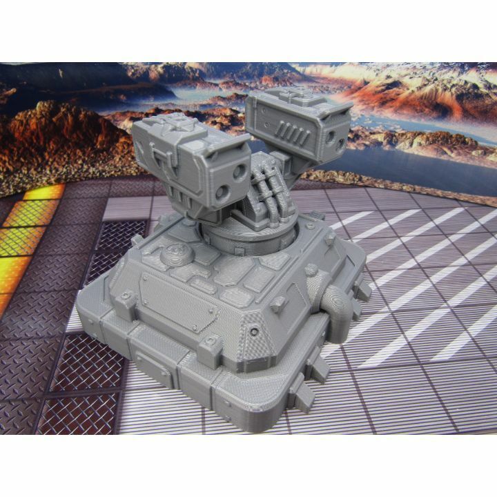 Large Short Range Missile Turret Scatter Terrain Scenery Miniature 3D Printed