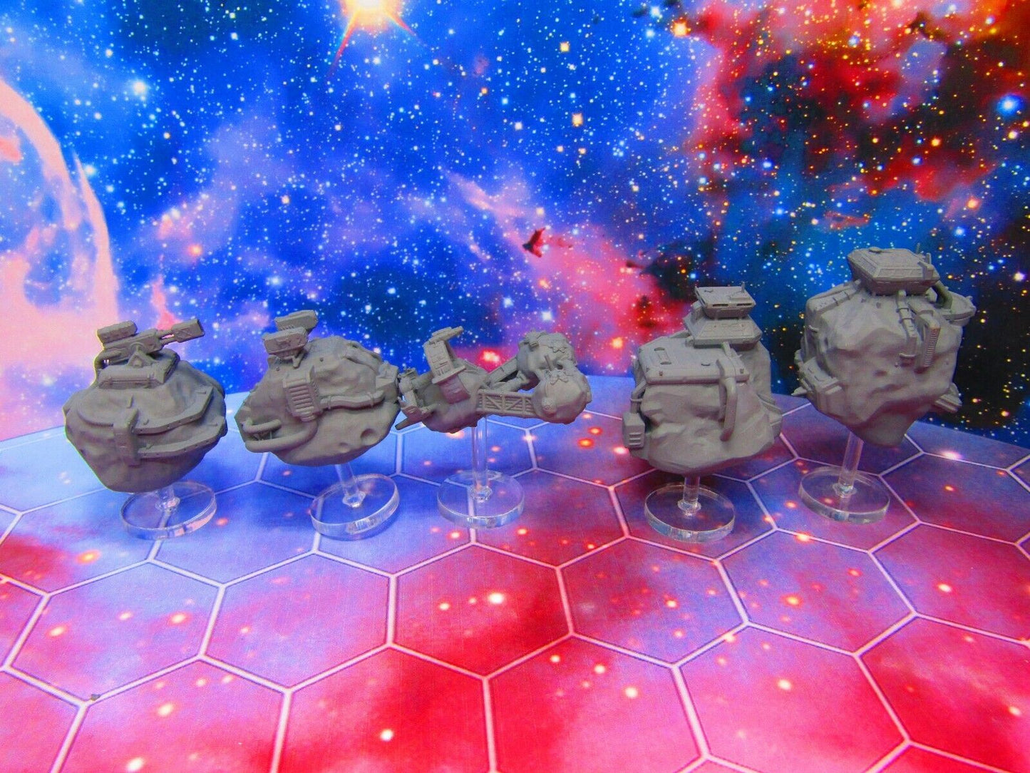 5 Piece Asteroid Defense Systems Installations Starfinder Fleet Scale Starship