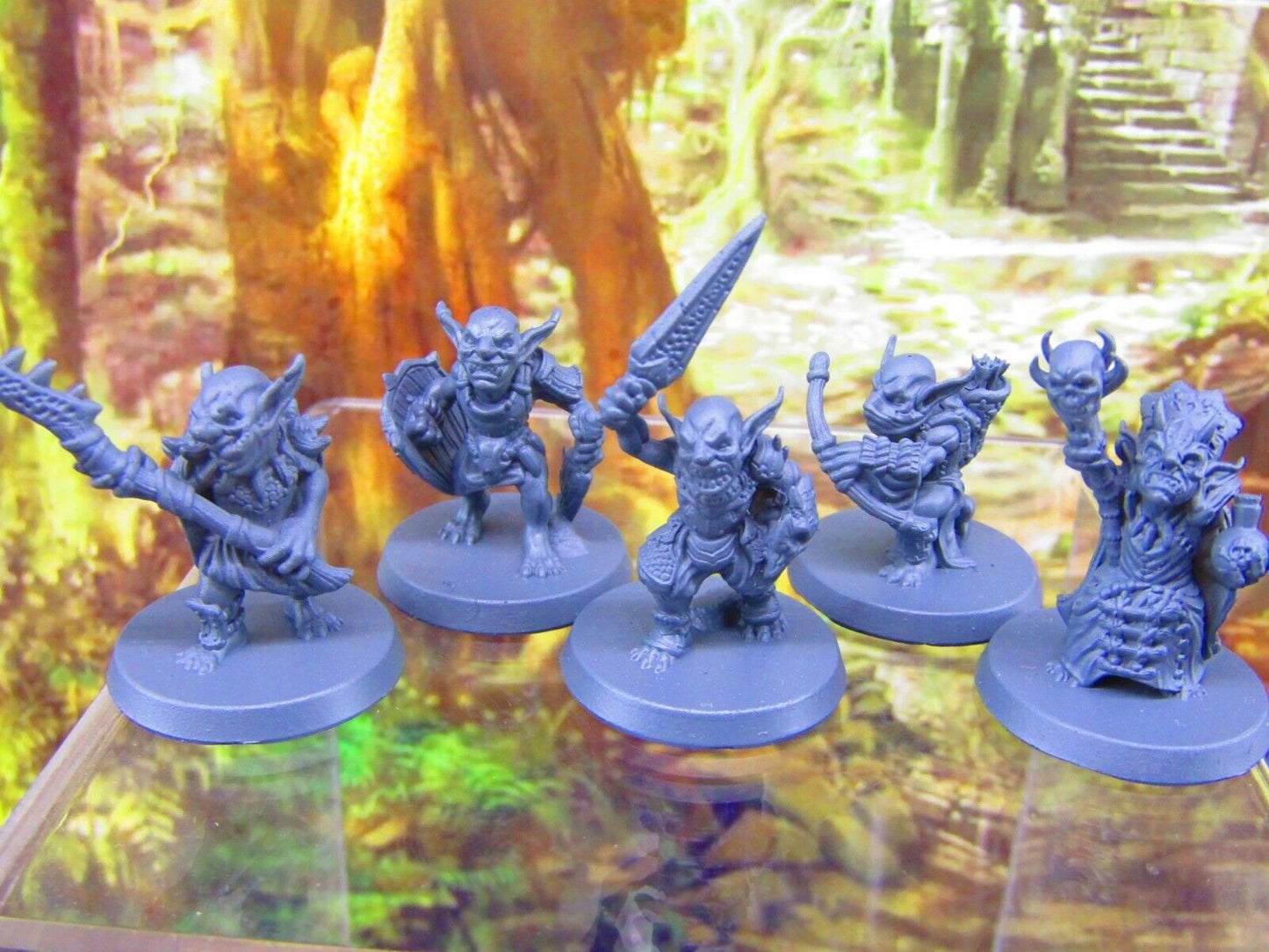 5pc Goblin Warparty Mini Miniatures 3D Printed Resin Model Figure 28/32mm