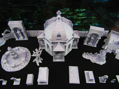 73pc Large Cemetery Graveyard Tomb Grave Set Scatter Terrain Scenery Tabletop