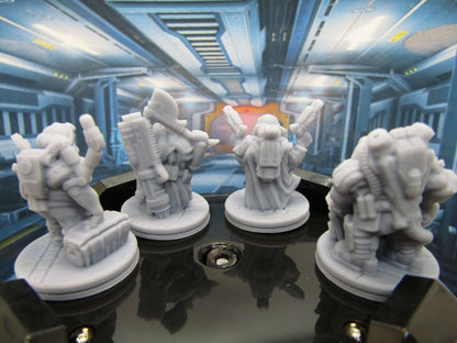 Dwarven Space Mercenaries Mercs Mini Miniature Scenery Terrain 3D Printed Model