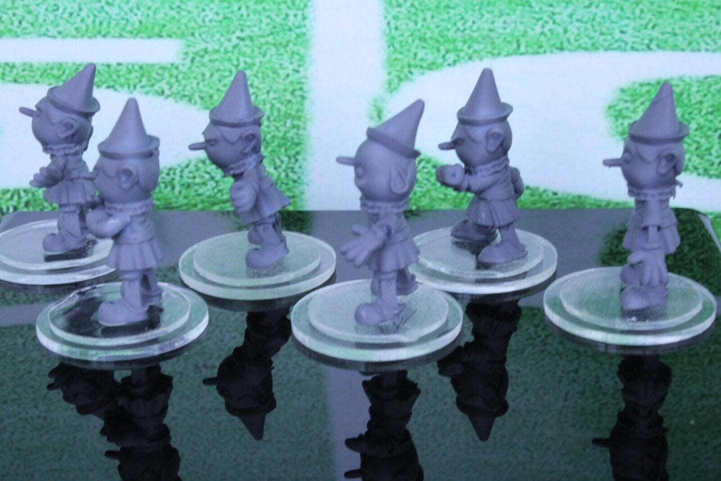 6pc Puppet Linemen Mini Miniature Player Tabletop Blood Fantasy Football Bowl