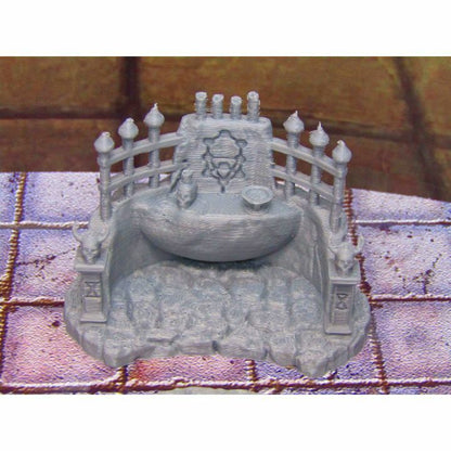 Sacrificial Pentagram Seal w Victim & Altar Dungeon Scenery Scatter Terrain
