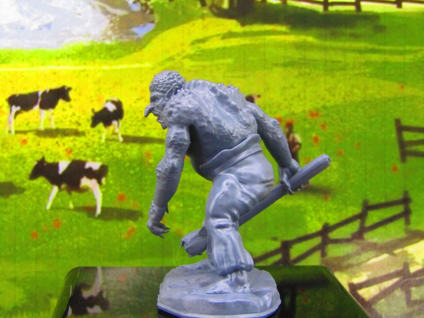 Fat Troll W/ Spiked Club Monster Encounter Mini Miniature Model Character Figure