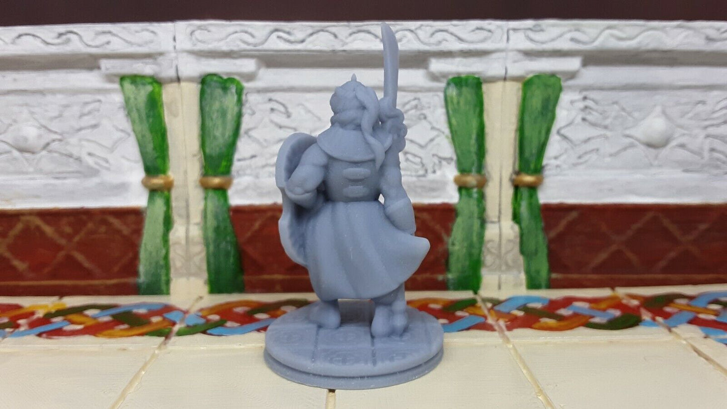 Palace Soldier Guard Fighter w Spear Mini Miniature Figure 28-32MM Resin Printed