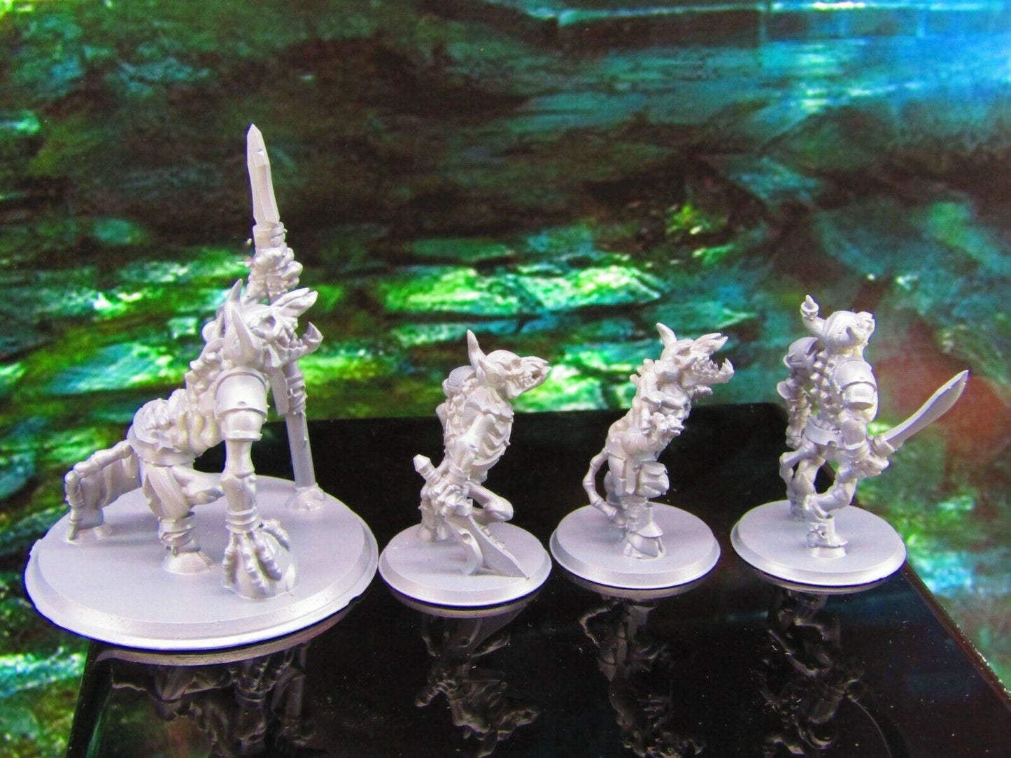 4pc Undead Skeleton Minotaur Set Mini Miniature Model Character Figure