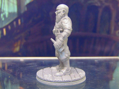 Bearded Human Pirate Crewman w/ Liquor Bottle Miniature Figure 3D Printed Model