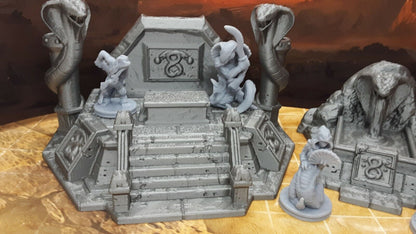 6 Piece Snakefolke Serpent Encounter Set Scatter Terrain Scenery Tabletop Gaming