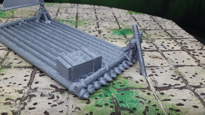 Boat Raft w/ Sail for Dungeons & Dragons Tabletop RPG Gaming 28mm Miniature