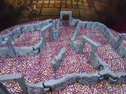 24 Piece Ore Mines DungeonSticks Map Building Wall Tile Set Scenery Terrain