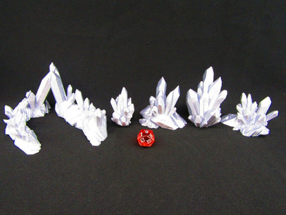 5pc Crystal Stalagmite Scatter Terrain Scenery 3D Printed Mini Miniature Model