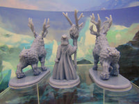 
              Druid Santa Claus Saint Nick w/ Reindeer Set 28mm Scale Figure RPG Fantasy Games
            