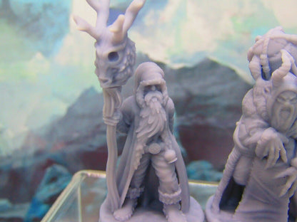 Druid Santa Claus & Krampus Miniatures Mini Figure Dungeons & Dragons D&D Model