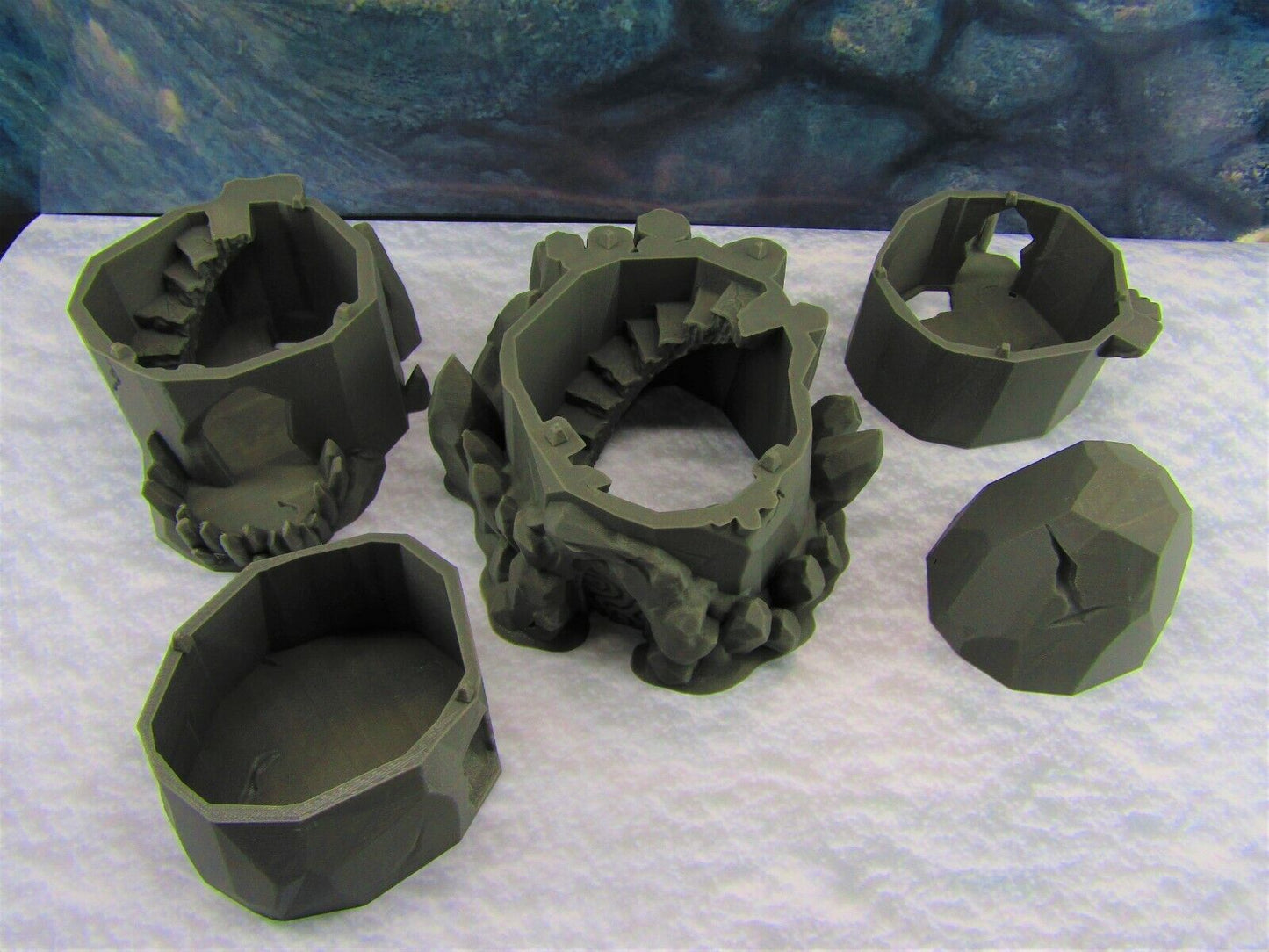 5 Piece 4 Floor Ice Crystal Shard Wizard Tower Openforge Scatter Terrain Scenery