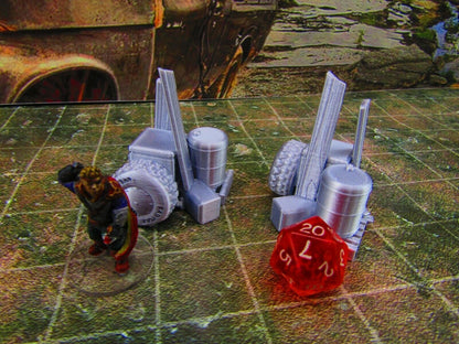 2pc Junk Street Rubble D Scatter Terrain Scenery Wasteland Apocalypse Dystopian