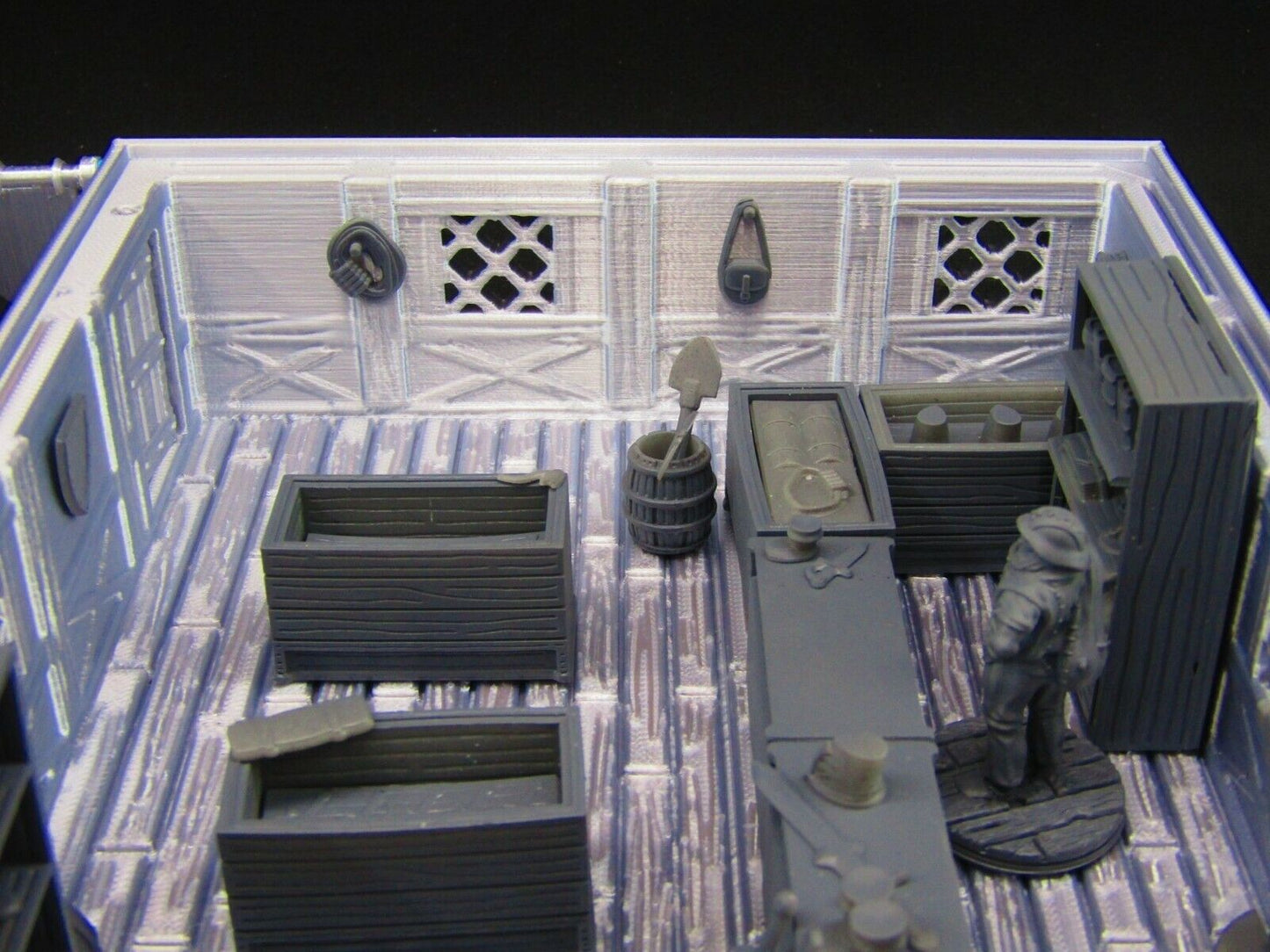 Item Shop Merchant Weapon Trader Building w/ Items Scatter Terrain Scenery 3D