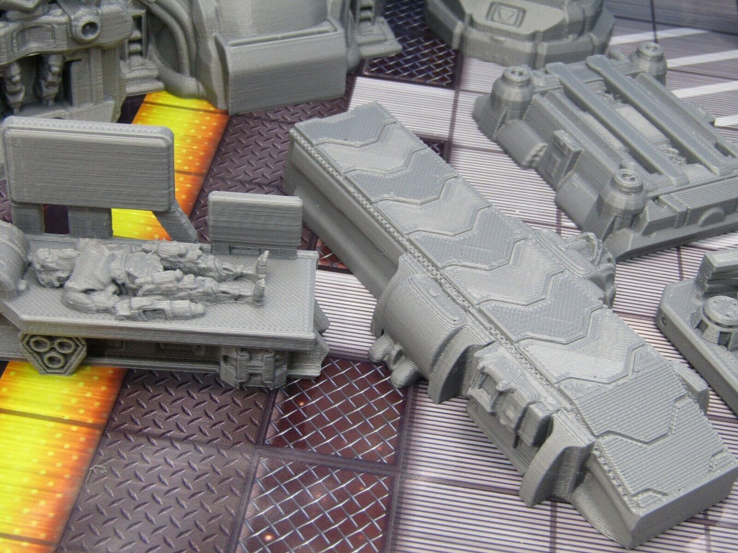 11 Piece Droid Manufacturing Factory Scatter Terrain Scenery 3D Printed Model